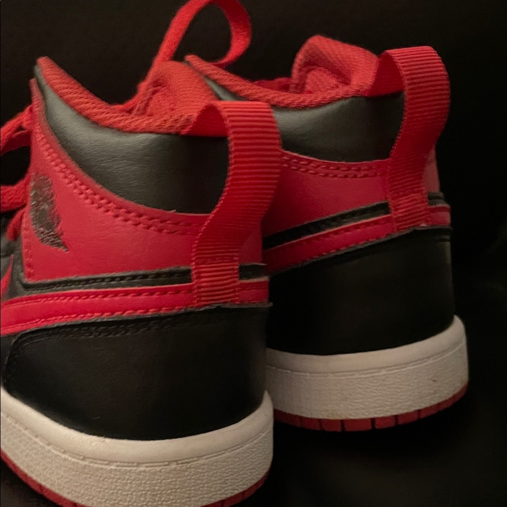 Jordan Black and Red High-Top Sneakers - Picture 6 of 6